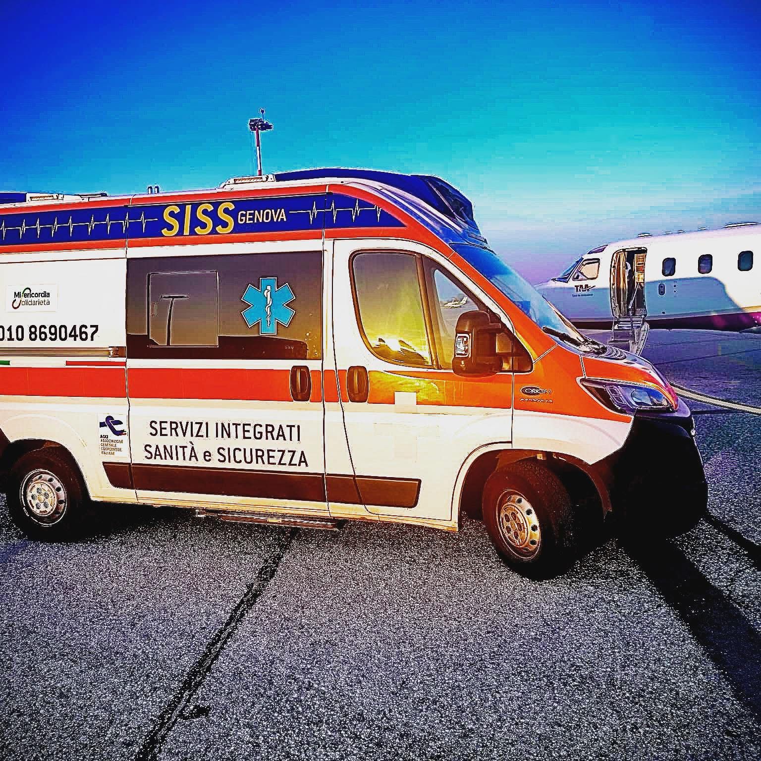 Ambulanza SISS per trasferimenti sanitari nazionali e internazionali